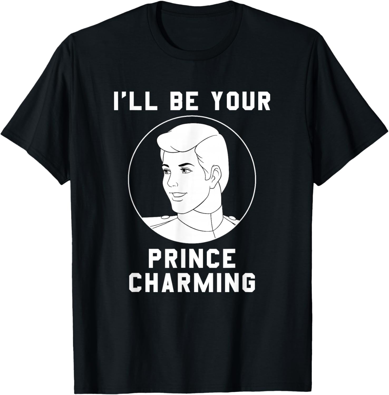 

Футболка Disney Золушка: Я буду твоим прекрасным принцем с легким шрифтом, черная