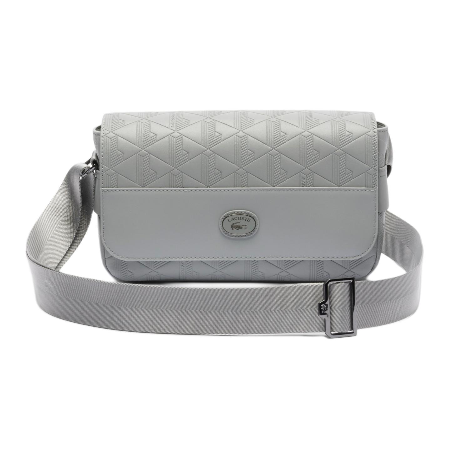 

LACOSTE Полиуретановая наплечная сумка через плечо унисекс светло-серого цвета, Light Gray