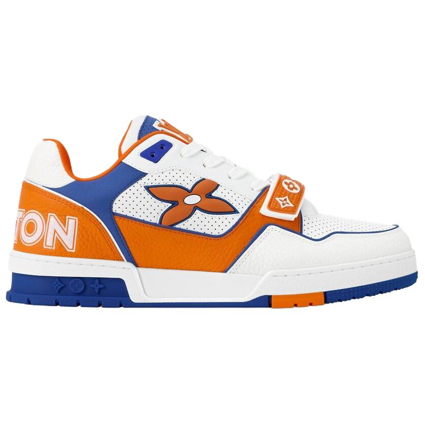 Кроссовки для скейтбординга мужские низкие из коровьей кожи Trainer Orange LOUIS VUITTON, original shoe box included — фото 3