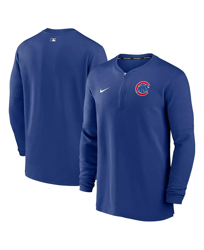 

Мужская толстовка с молнией до четверти Authentic Collection Game Time Performance Royal Chicago Cubs Nike