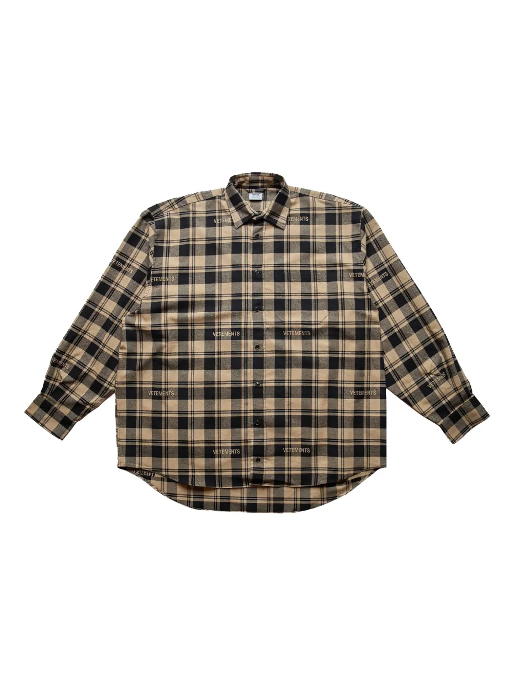 

Рубашка в клетку VETEMENTS, нейтральный