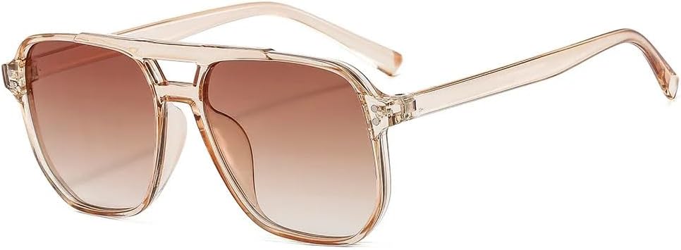 

Винтажные солнцезащитные очки для женщин и мужчин, толстая оправа, двойная перемычка, стильные женские многоугольные солнцезащитные очки с защитой от УФ-излучения UV400 HYYZZC, C7