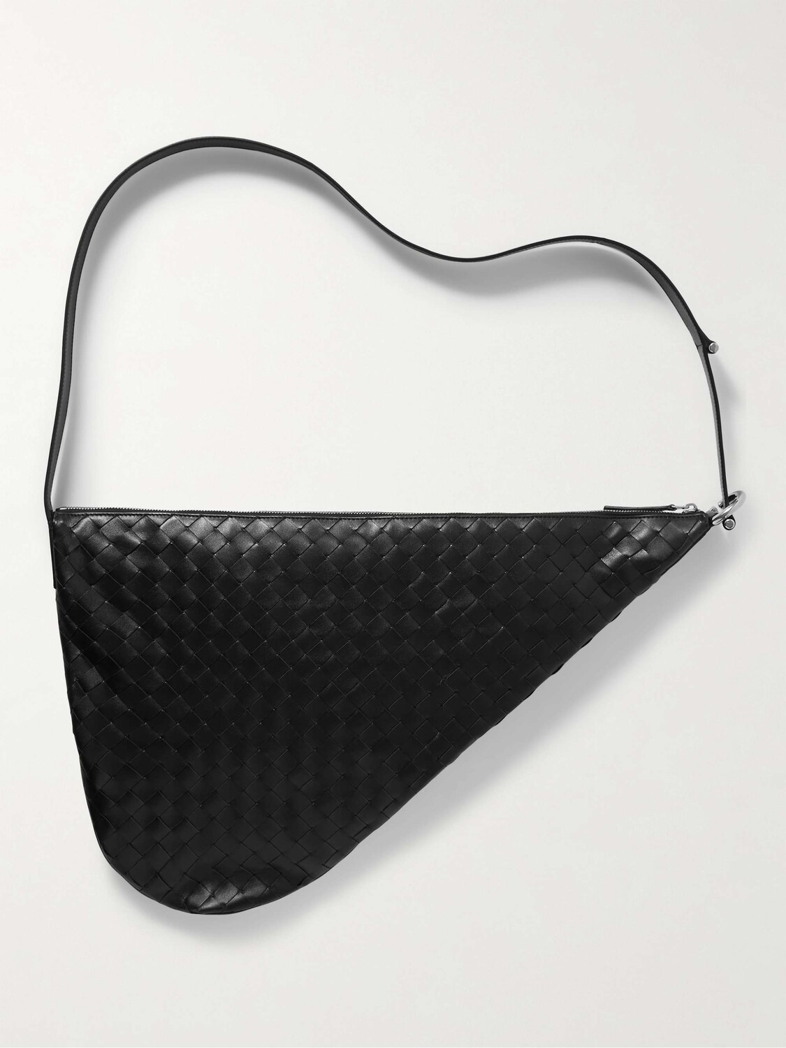 

Кожаная сумка-мессенджер Virgule Intrecciato BOTTEGA VENETA, черный