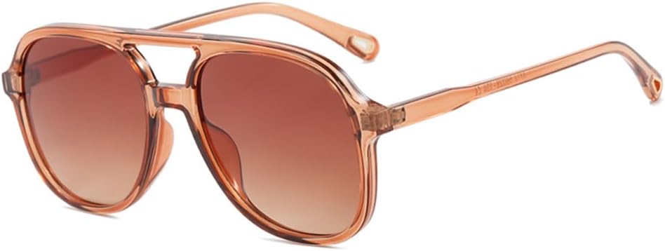 

Модные поляризованные солнцезащитные очки-авиаторы для женщин, с низкой переносицей, в стиле ретро 70-х, увеличенного размера, с защитой от УФ-излучения Azoxus, Tortoise Shell Frame / Non Polarized Black Lens