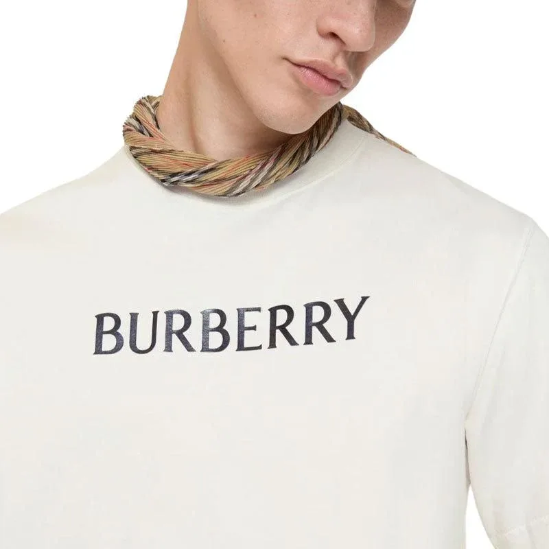 Футболка Burberry с логотипом 26, Chalk White — фото 3