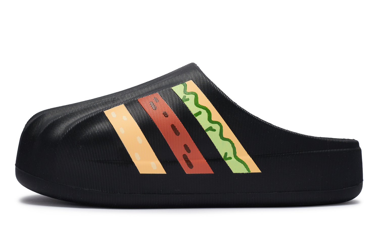 Adidas Originals АдиФОМ Суперстар закрытые тапочки унисекс черный оранжевый красный зеленый, цвет Black Orange Red Green — фото 3