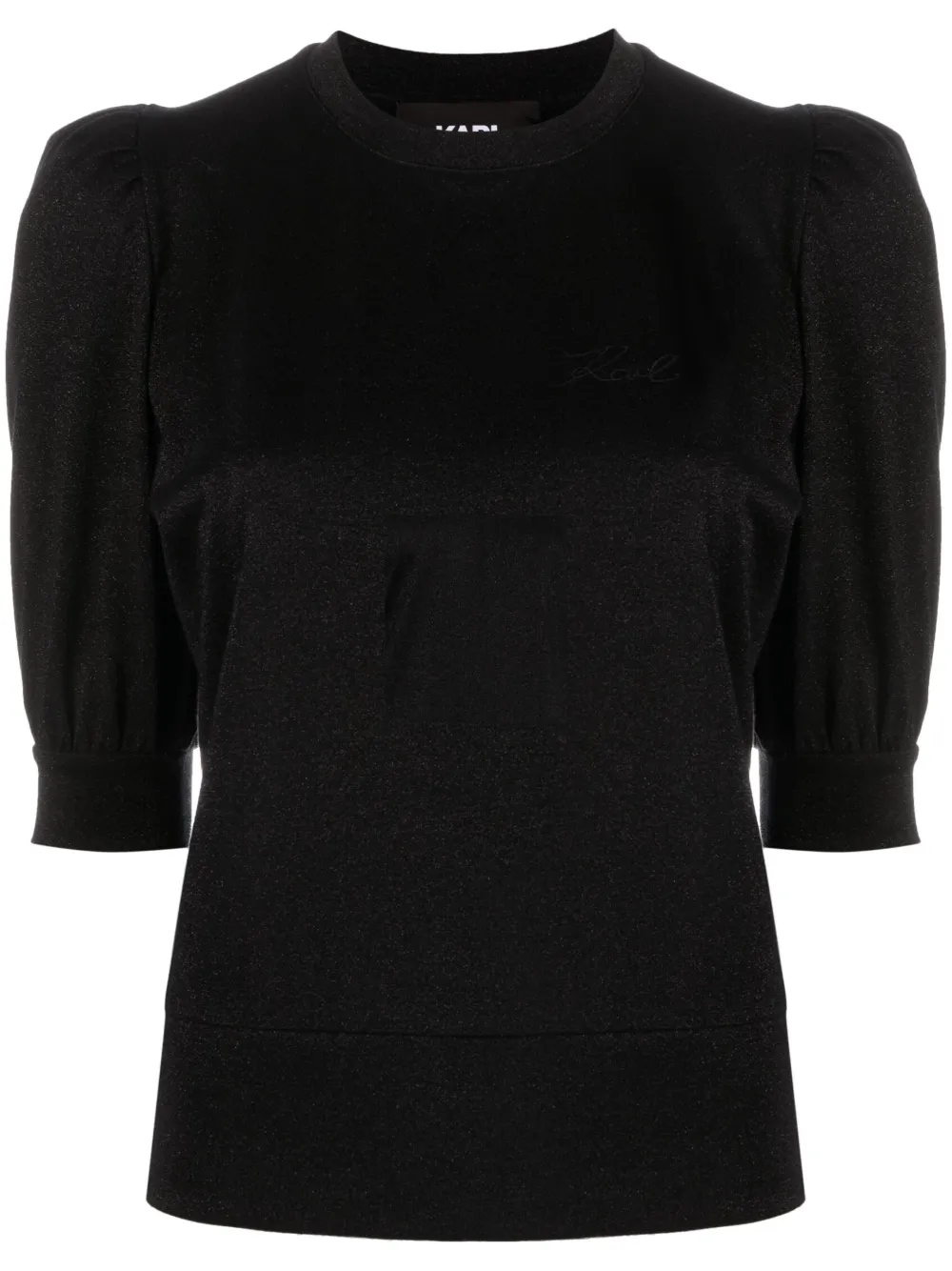 

Топ с укороченными рукавами Karl Lagerfeld, черный