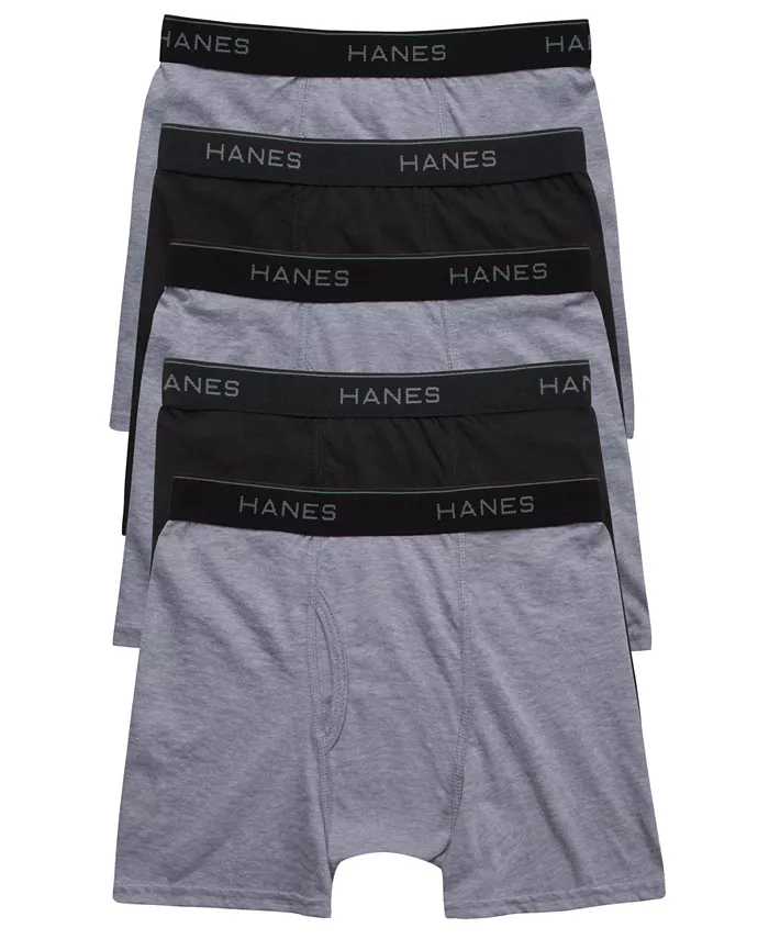 

Боксеры Ultimate Cotton Blend для мальчиков старшего возраста, набор из 5 штук Hanes, мультиколор