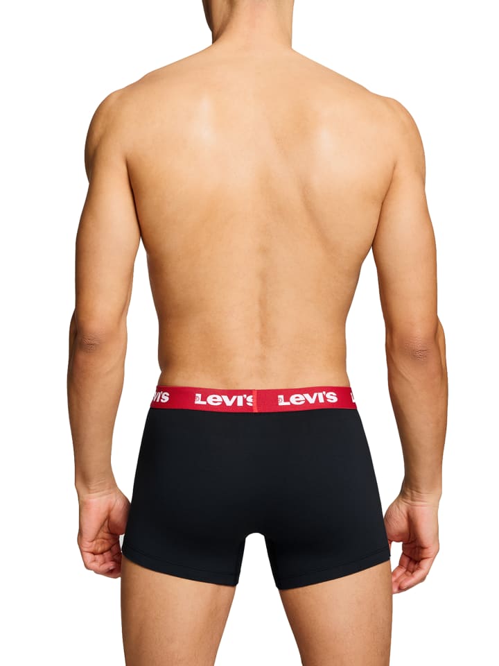 Levi´s Боксерские шорты LEVIS Men Repeat Logo Boxer 2P в черно-красном цвете — фото 4