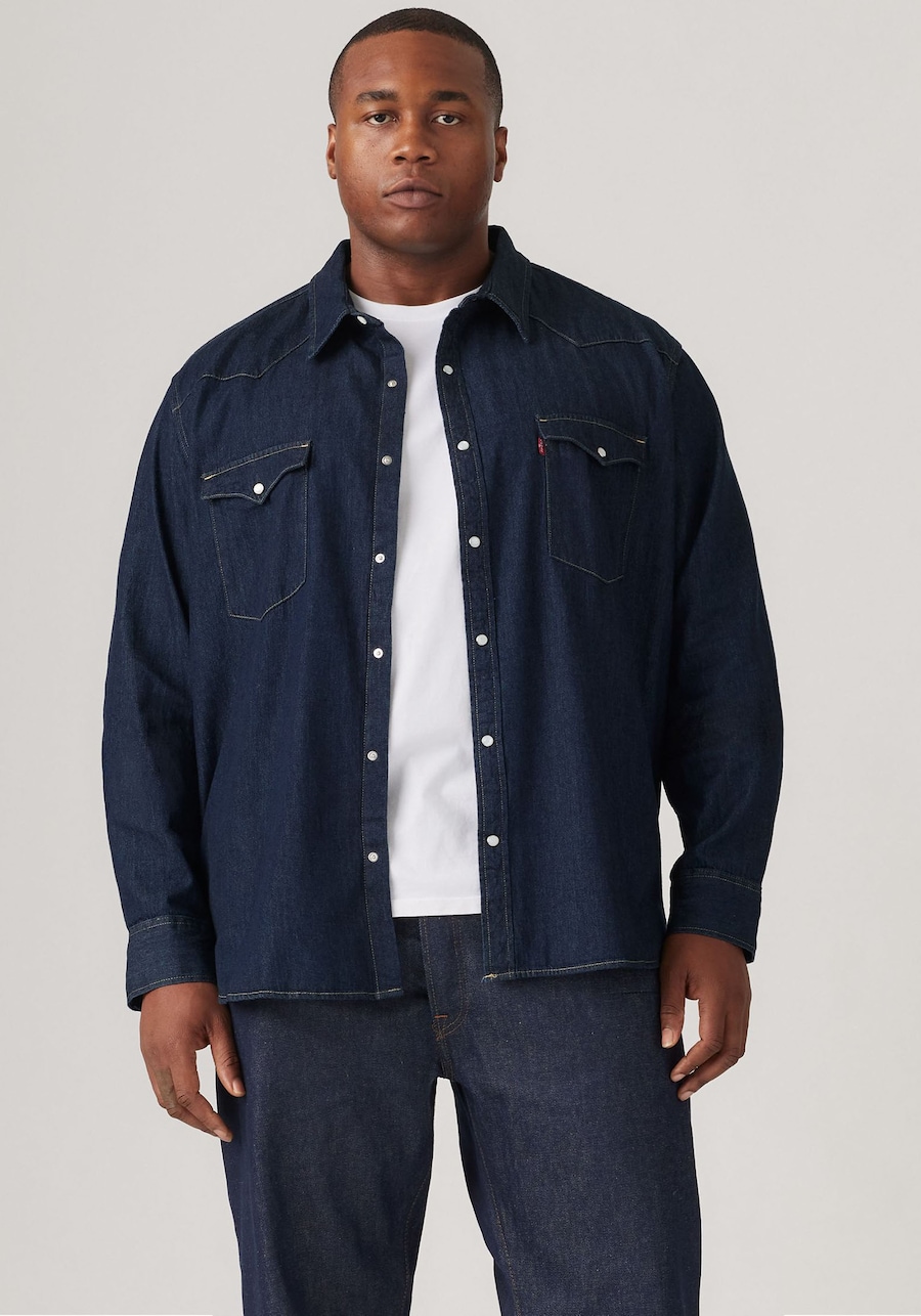 Рубашка на пуговицах Comfort fit Levi's Big & Tall CLASSIC WESTERN, Night Blue — фото 3