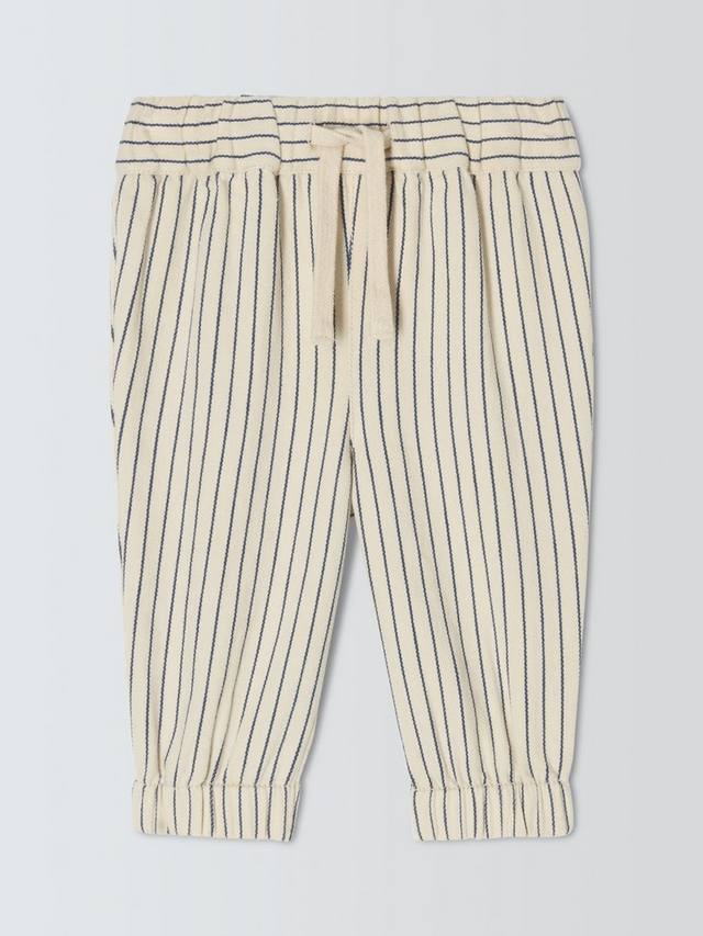 

Детские тикающие брюки в полоску John Lewis , цвет Cream/Navy