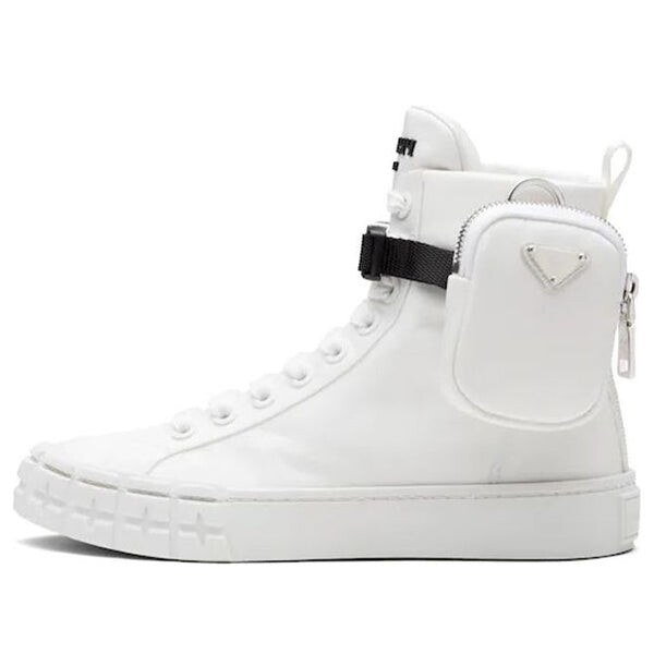 Кроссовки wheel re-nylon hight sneakers 'ivory' Prada, белый
