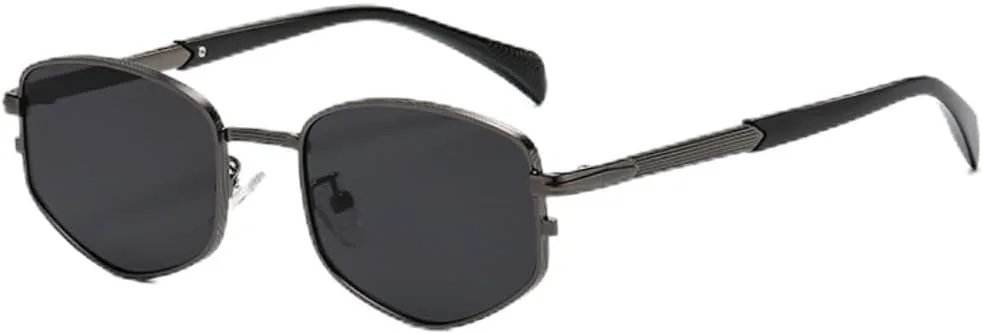 

Винтажные металлические солнцезащитные очки для женщин и мужчин, маленькая оправа с бриллиантами, ретро, ​​защита от УФ-излучения, панк VVTWSSW, C1 Gun . Full Gray