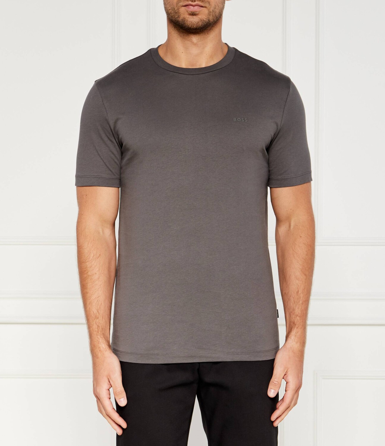

Футболка BOSS BLACK Thompson Regular Fit, пепельно-серый