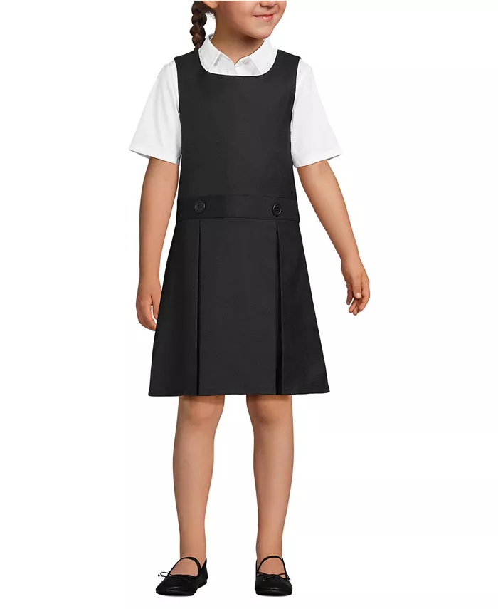 

Платье Big Girls School Uniform Jumper Top of Knee Lands' End, черный