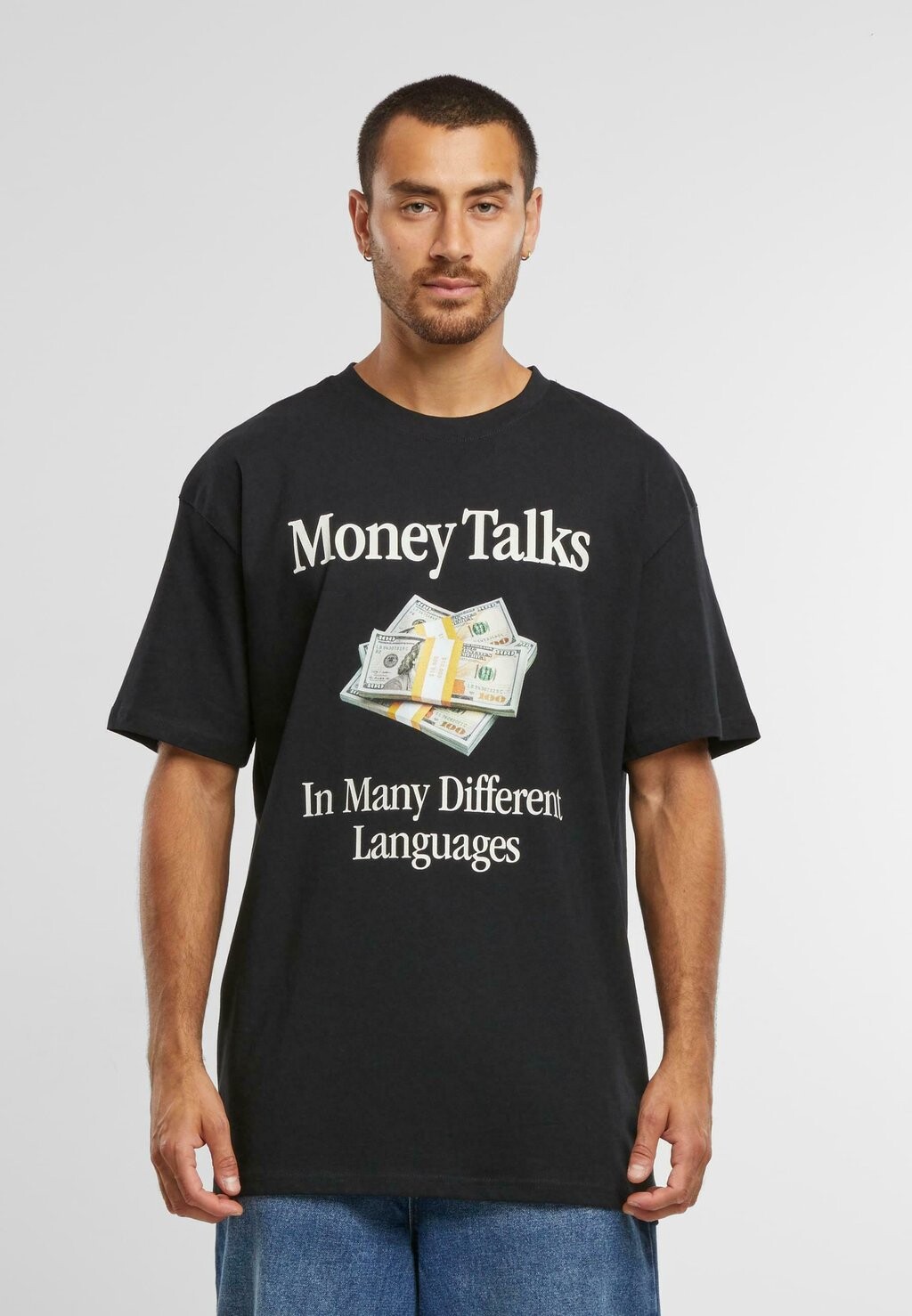 

Футболка с принтом MONEY TALKS Mister Tee, черный