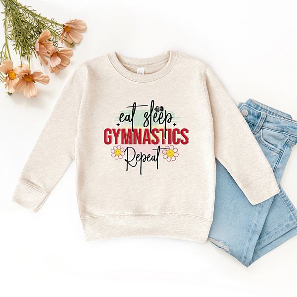 Толстовка Eat sleep gymnastics repeat для малышей The Juniper Shop, Pink — фото 3