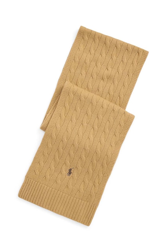 

Шарф Classic Cable вязки "коса" Polo Ralph Lauren, бежевый
