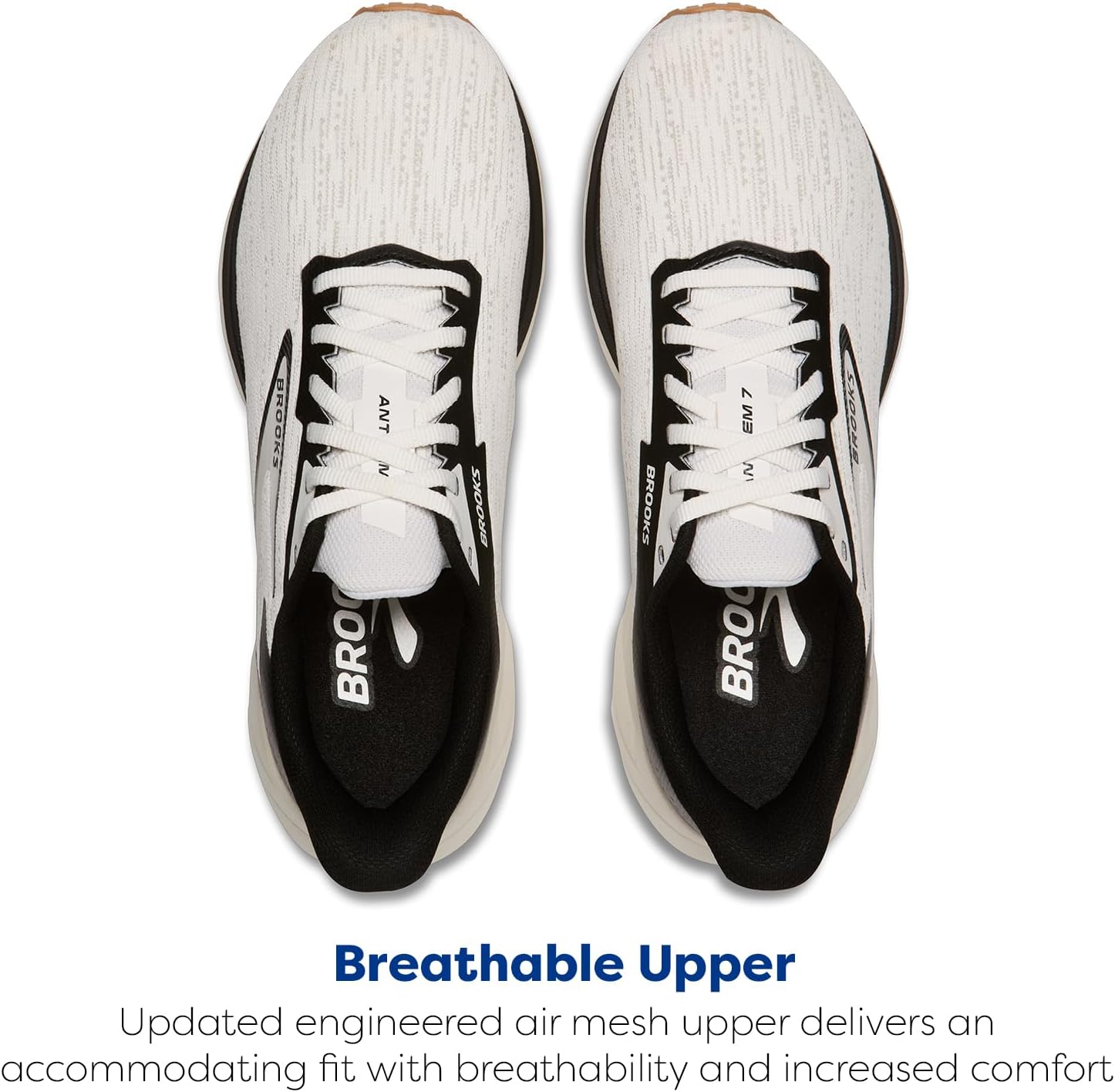 Мужские беговые кроссовки Brooks Anthem 7 Neutral, белый/черный/песочный — фото 4