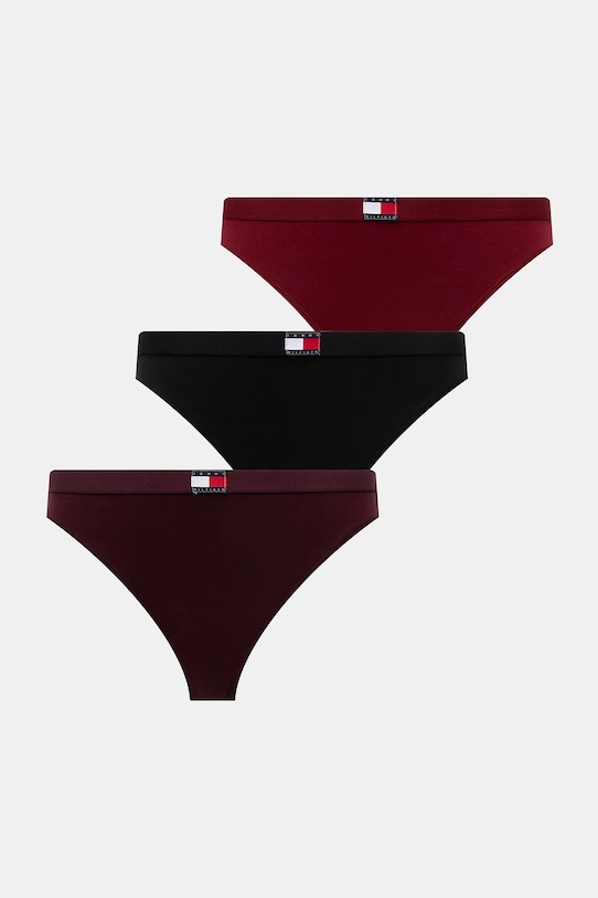 

3 пары стрингов Tommy Hilfiger, бордовый