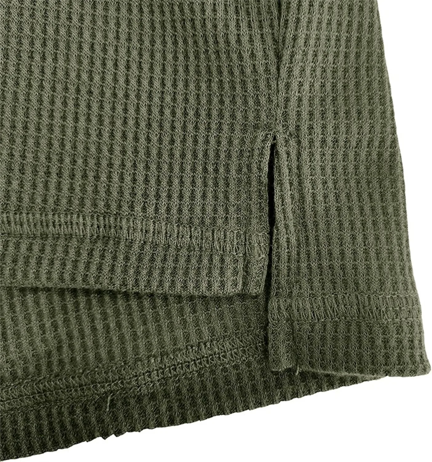 Мужской свитер с круглым вырезом и вафельной вязкой Slim Fit — фото 3