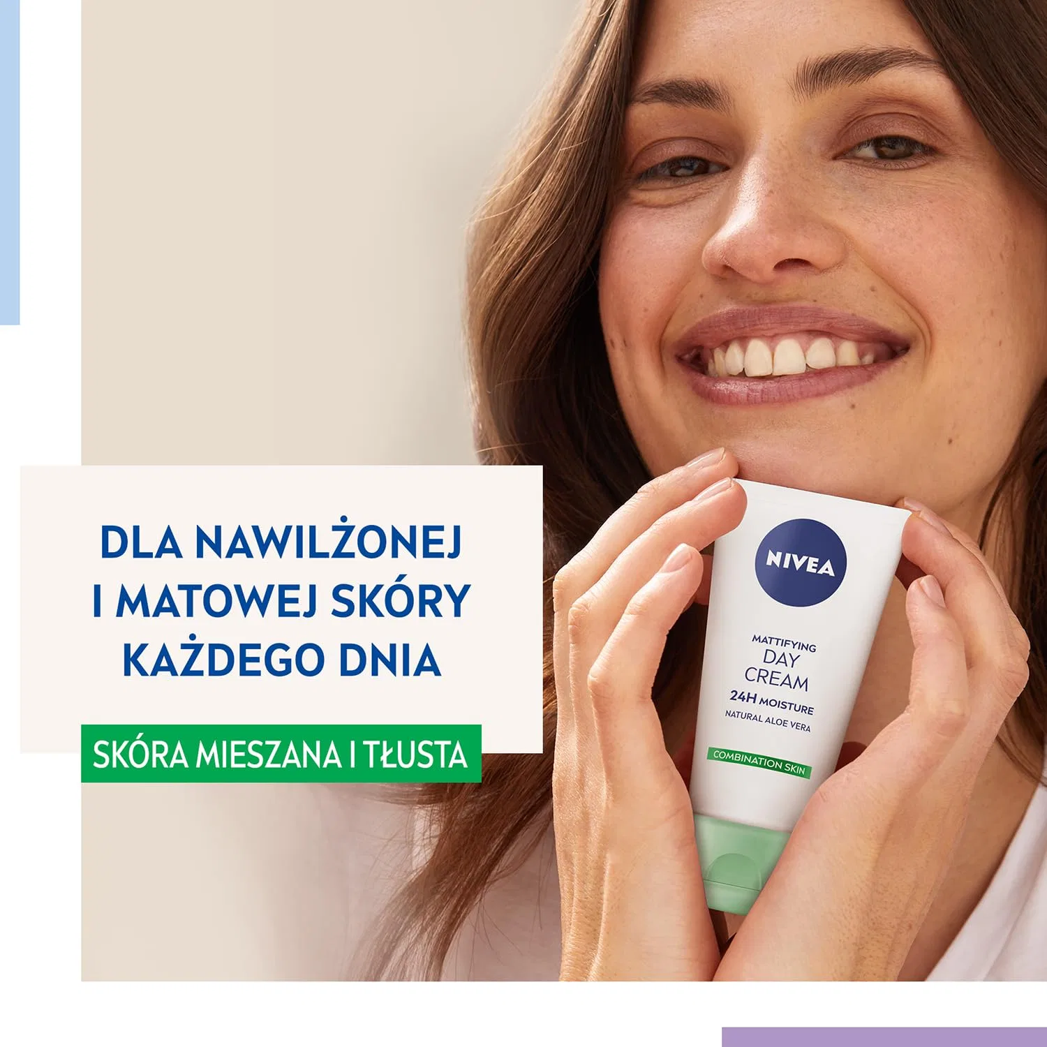Крем для лица Nivea — Дневной матирующий увлажняющий 24H с алоэ вера, для комбинированной и жирной кожи, 50 мл — фото 2