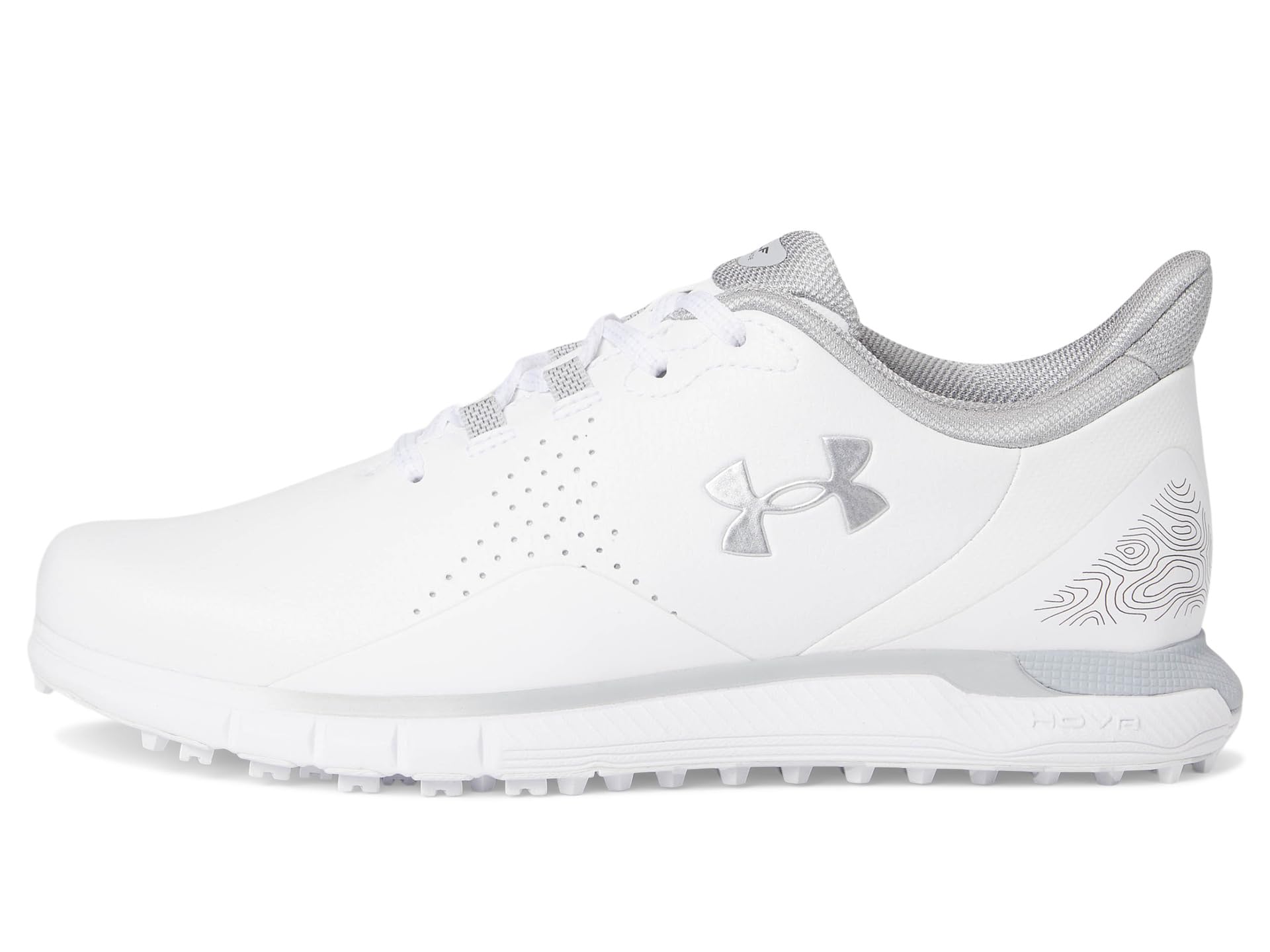 Кроссовки Under Armour Drive Fade Spikeless, цвет White/White/Metallic Silver — фото 4
