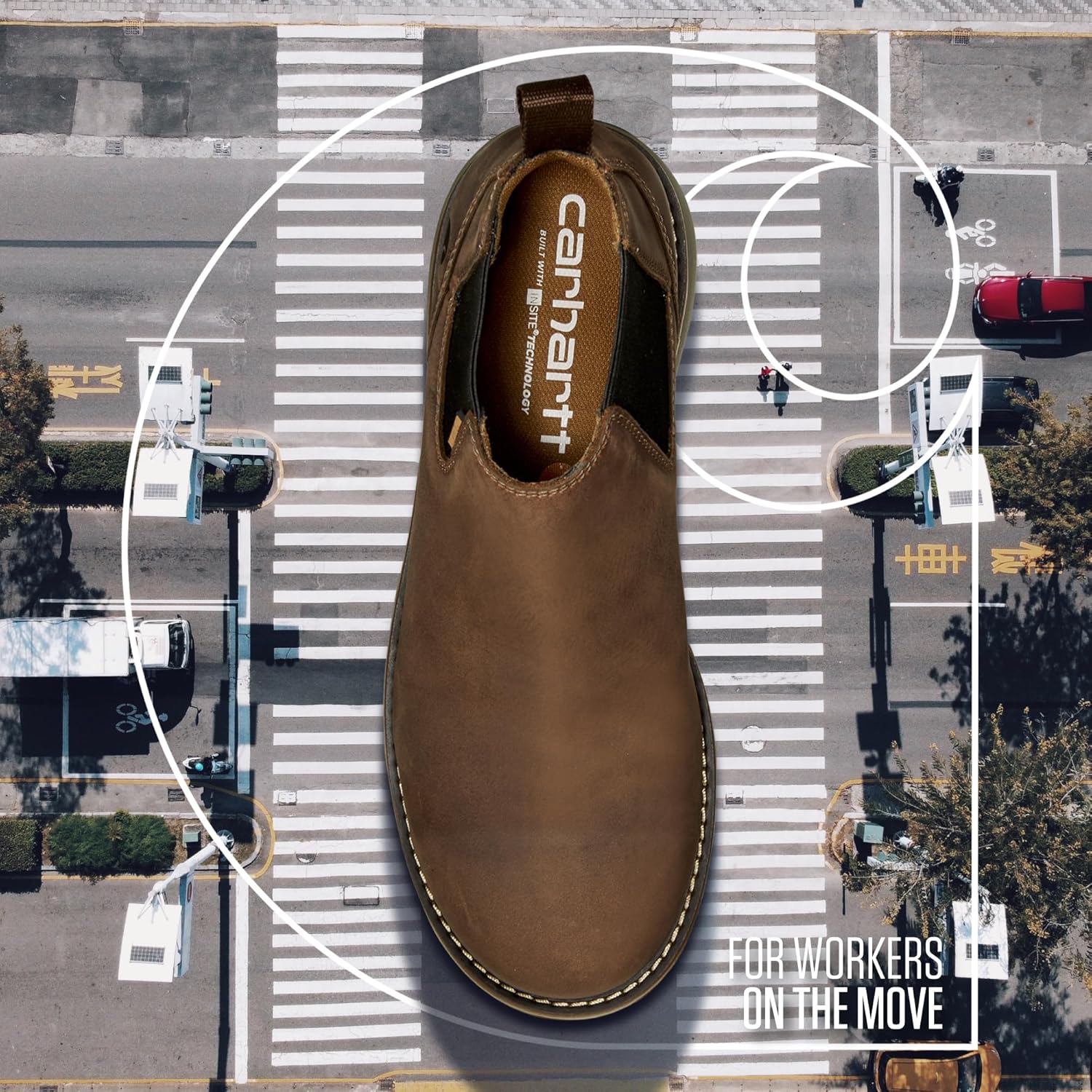 Carhartt Millbrook 4" Romeo Steel Toe Wedge Work Boot - рабочие ботинки для мужчин в движении, коричневая промасленная кожа, устойчивость к скольжению и электрическим опасностям, FastDry и Rain Defender, Brown — фото 2
