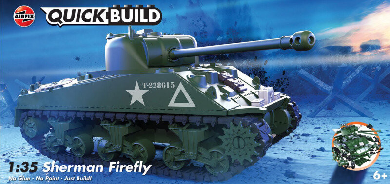

Airfix, Quickbuild, Пластиковая модель, Шерман Файрфлай, 1/35