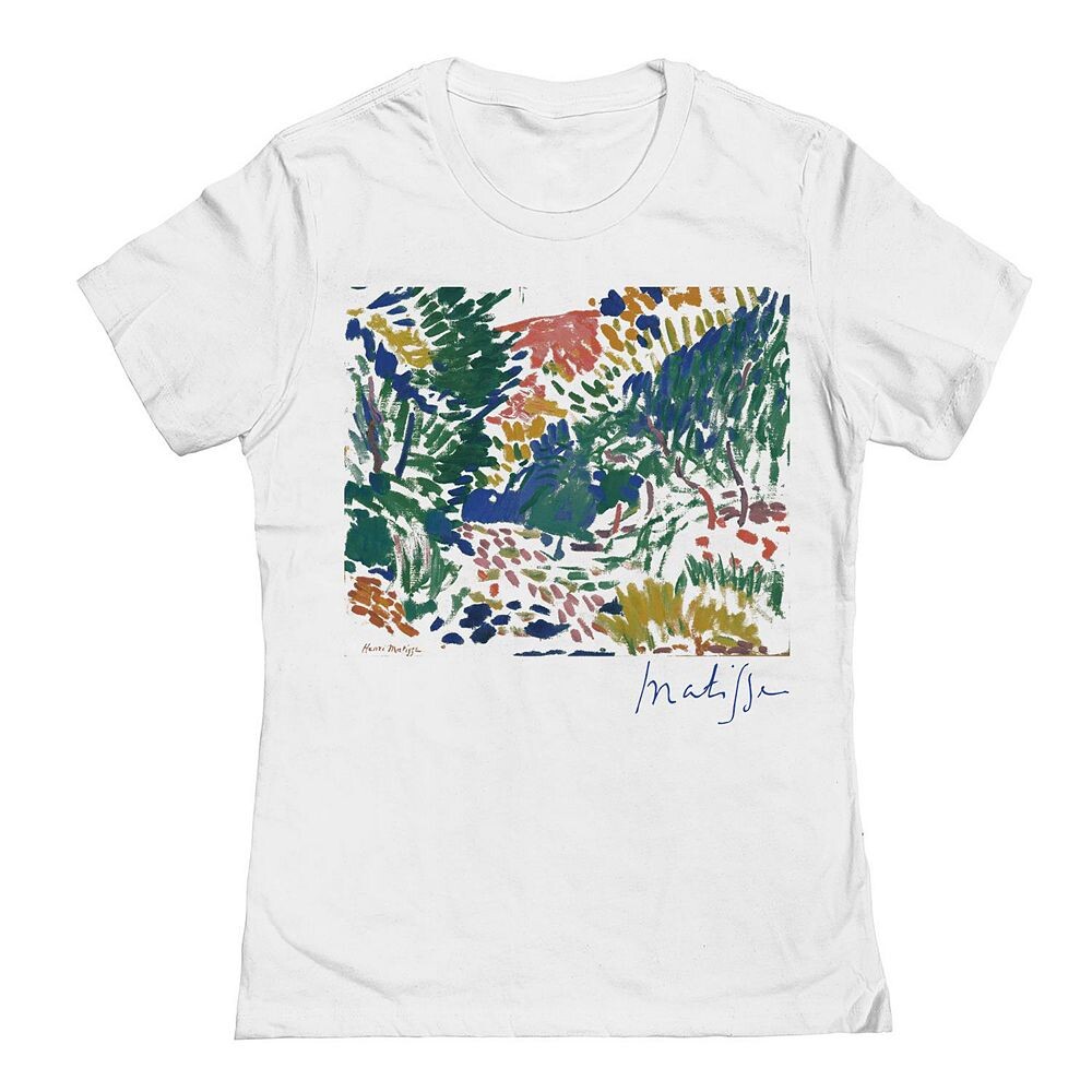 

Женская футболка с рисунком Matisse Landscape Junior's Licensed Character, белый