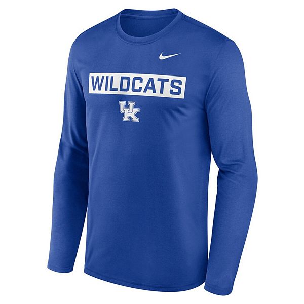 Мужская футболка с длинным рукавом royal kentucky wildcats primetime campus 2-hit legend Nike — фото 3