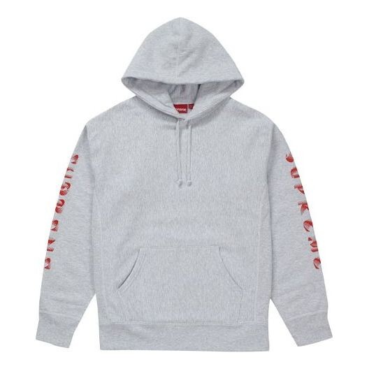 

Толстовка fw18 gradient sleeve hooded sweatshirt ash 'grey' Supreme, серый