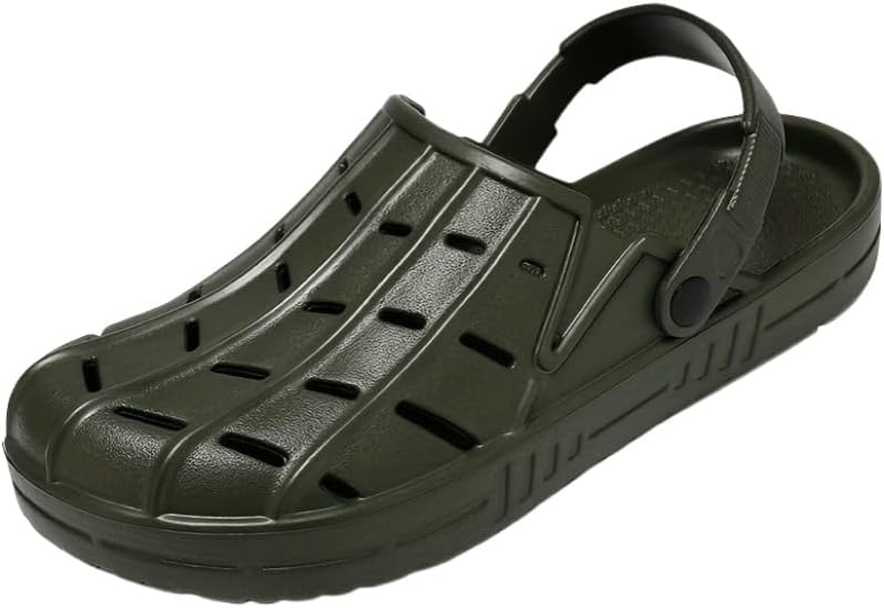 

Мужские модные дышащие сабо большого размера - повседневные сандалии для пляжа и сада на скользящей подошве, материал ЭВА Clolinde, зеленый
