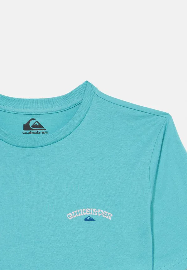 Городская футболка унисекс с принтом Quiksilver, Aqua/Solid — фото 3