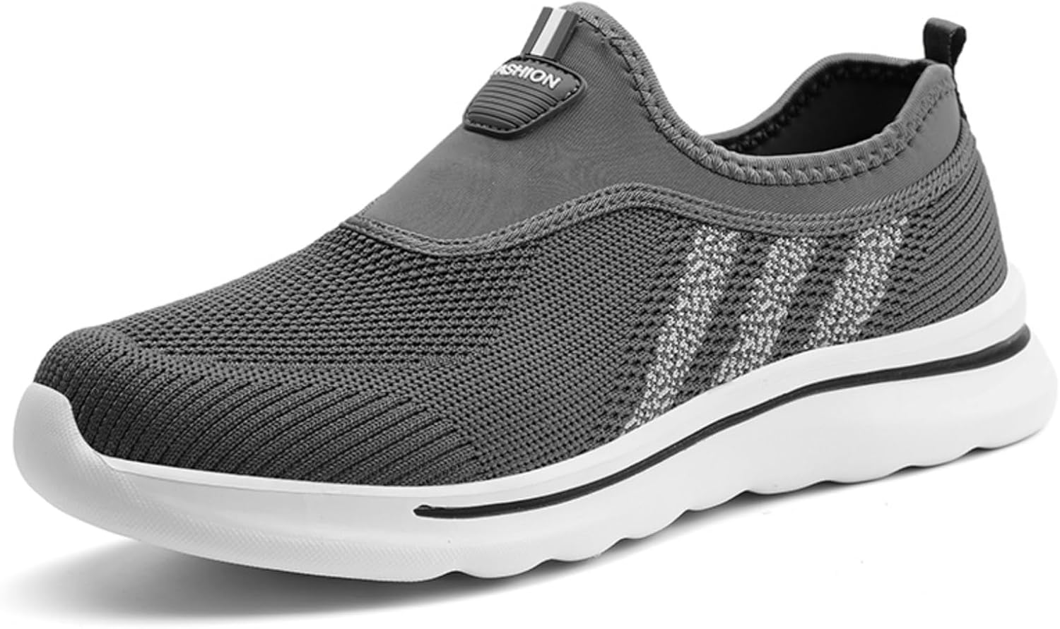 

Мужские кроссовки Aokisx черного цвета с сеткой, без шнурков, дышащие повседневные кроссовки с полосатыми деталями, легкие и удобные для ежедневной носки