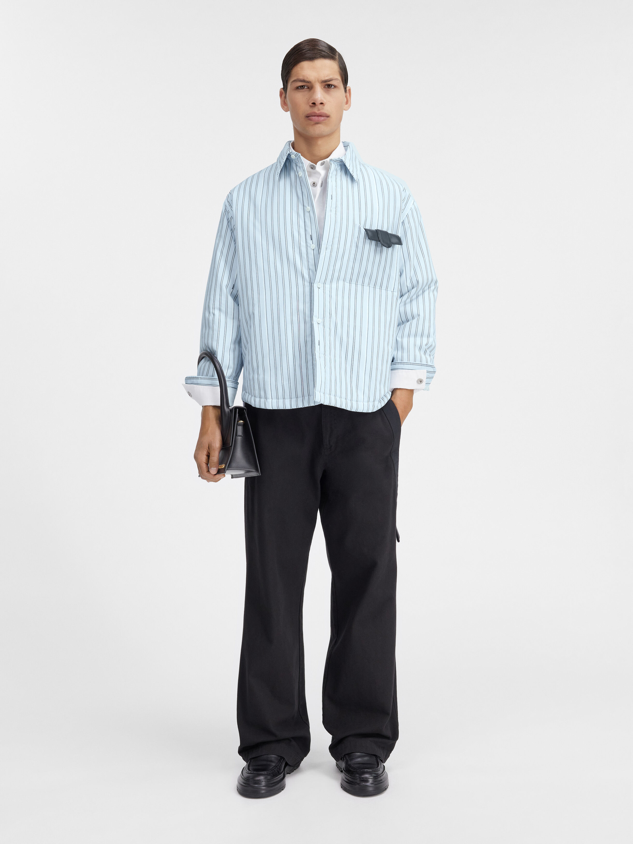 

Надувная рубашка JACQUEMUS The Boulanger shirt, цвет Print Blue Stripes