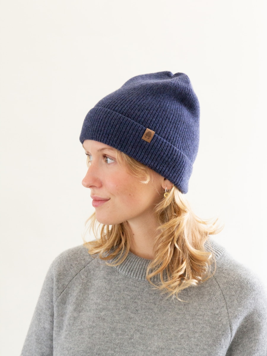 

Шапка KOPYTO GAZELLE Leichte Wollmütze 100% Merinowolle RWS Unisex, Blue Denim