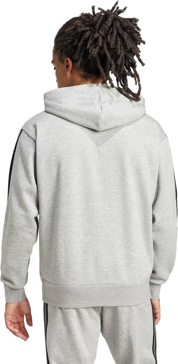 Толстовка с флисом adidas, цвет Medium Grey Heather/Black — фото 4