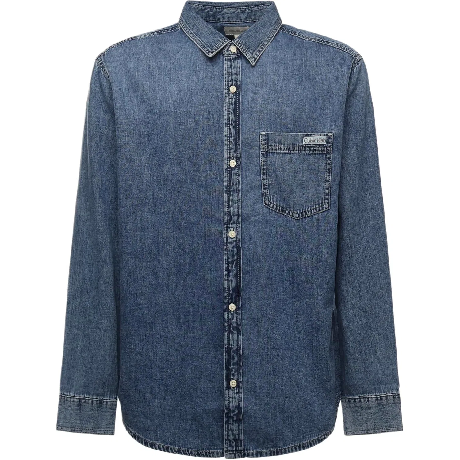 Рубашка мужская синяя Moderate Calvin Klein, Blue