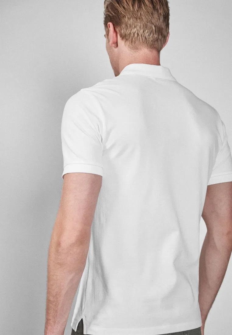 Поло, slim fit, Pique Next, белый — фото 2