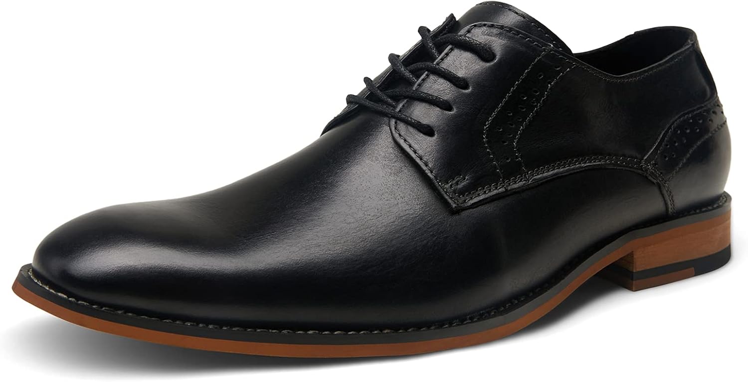 

Мужские классические деловые туфли Vostey с закрытым носком и крыльями, оксфорды и дерби на шнуровке, черный