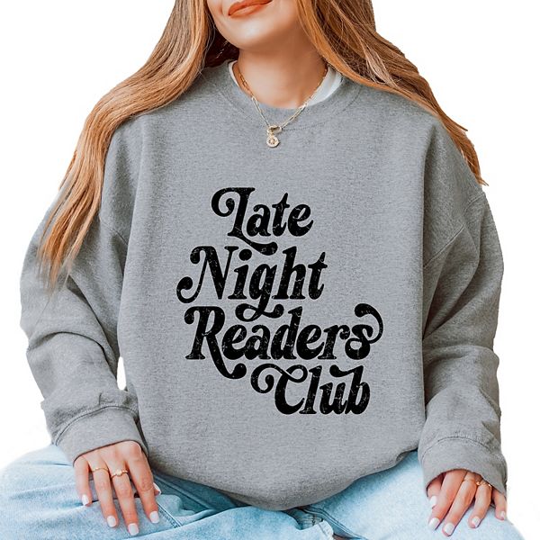 

Футболка с принтом для клуба ночных читателей Simply Sage Market, Graphite