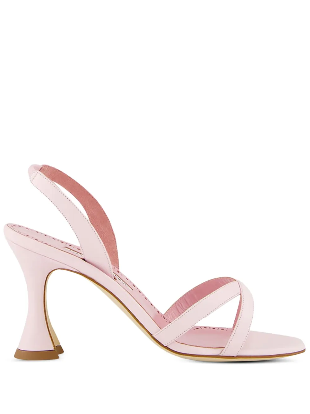 Босоножки Ammoursli 90 с ремешком на пятке Manolo Blahnik, розовый