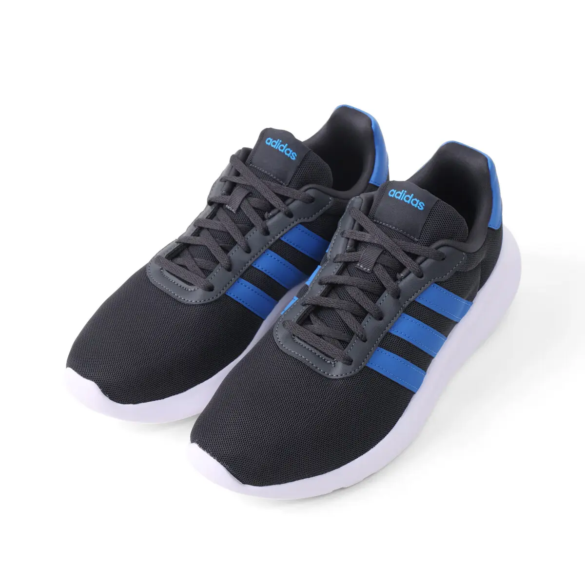 Кроссовки для бега Lite Racer 3.0 мужские с низким верхом черного/синего цвета Adidas — фото 2