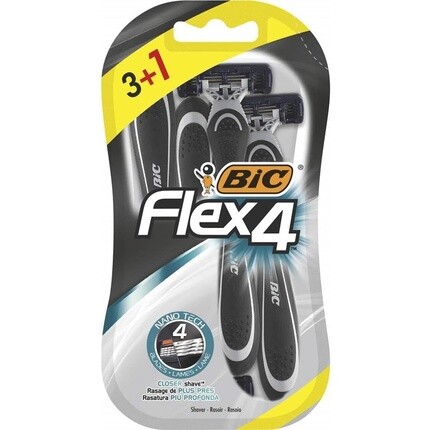 

Мужская бритва Flex 4 со смазывающей полоской и поворотной головкой для гладкого и точного бритья, 4 шт. в упаковке — 4 шт., Bic