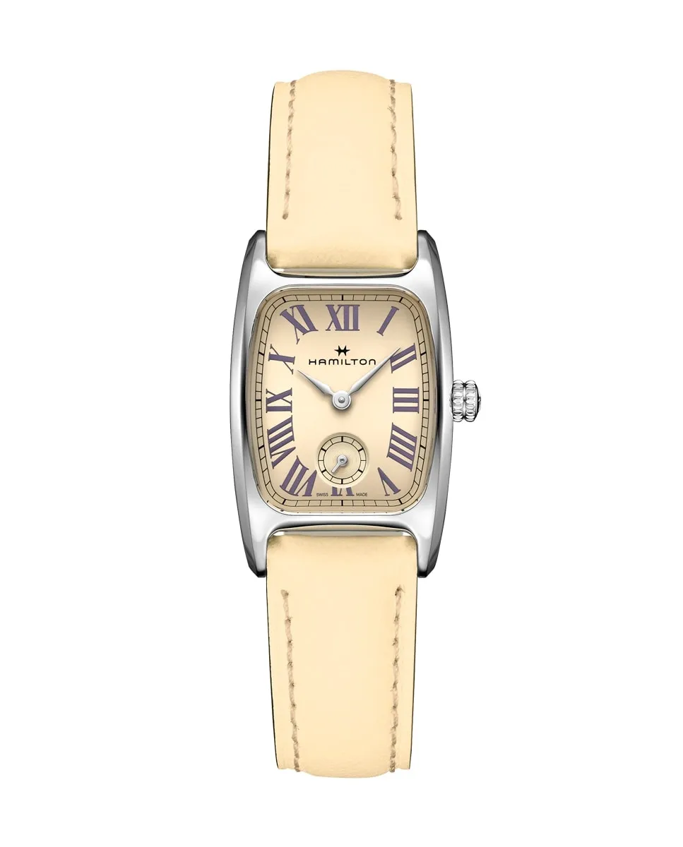 

Женские часы American Classic Boulton Small Second H13321821 с кожаным ремешком Hamilton, бежевый