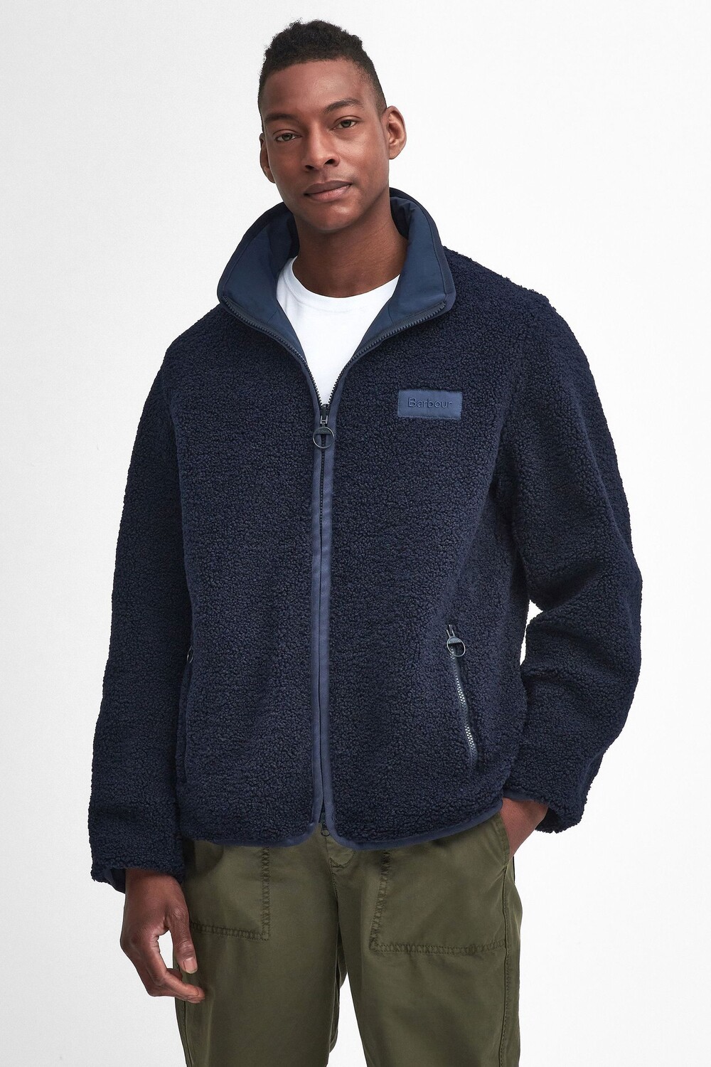 

Двусторонняя флисовая куртка Barbour, синий
