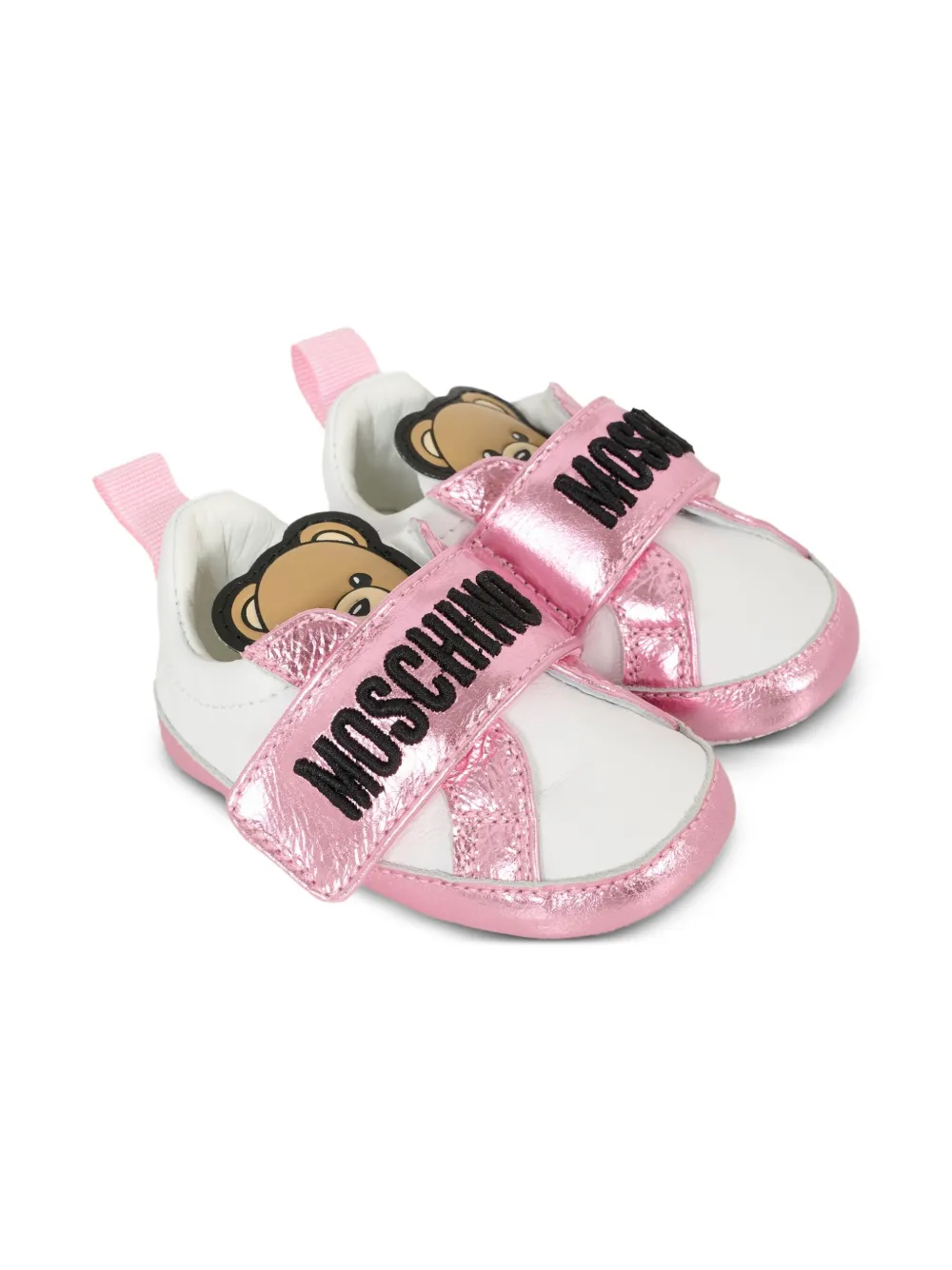 

Кроссовки с вышивкой Moschino Kids, белый
