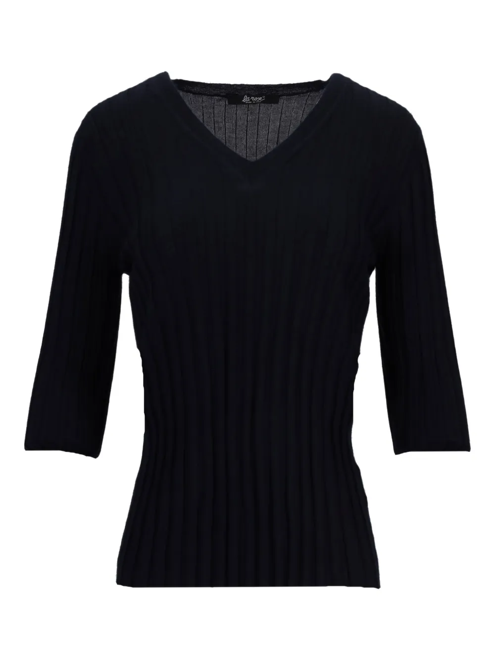 

Рифленый топ с V-образным вырезом La Rose, синий