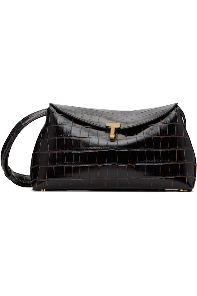 

Toteme Коричневый клатч с застежкой-молнией и тиснением под крокодила